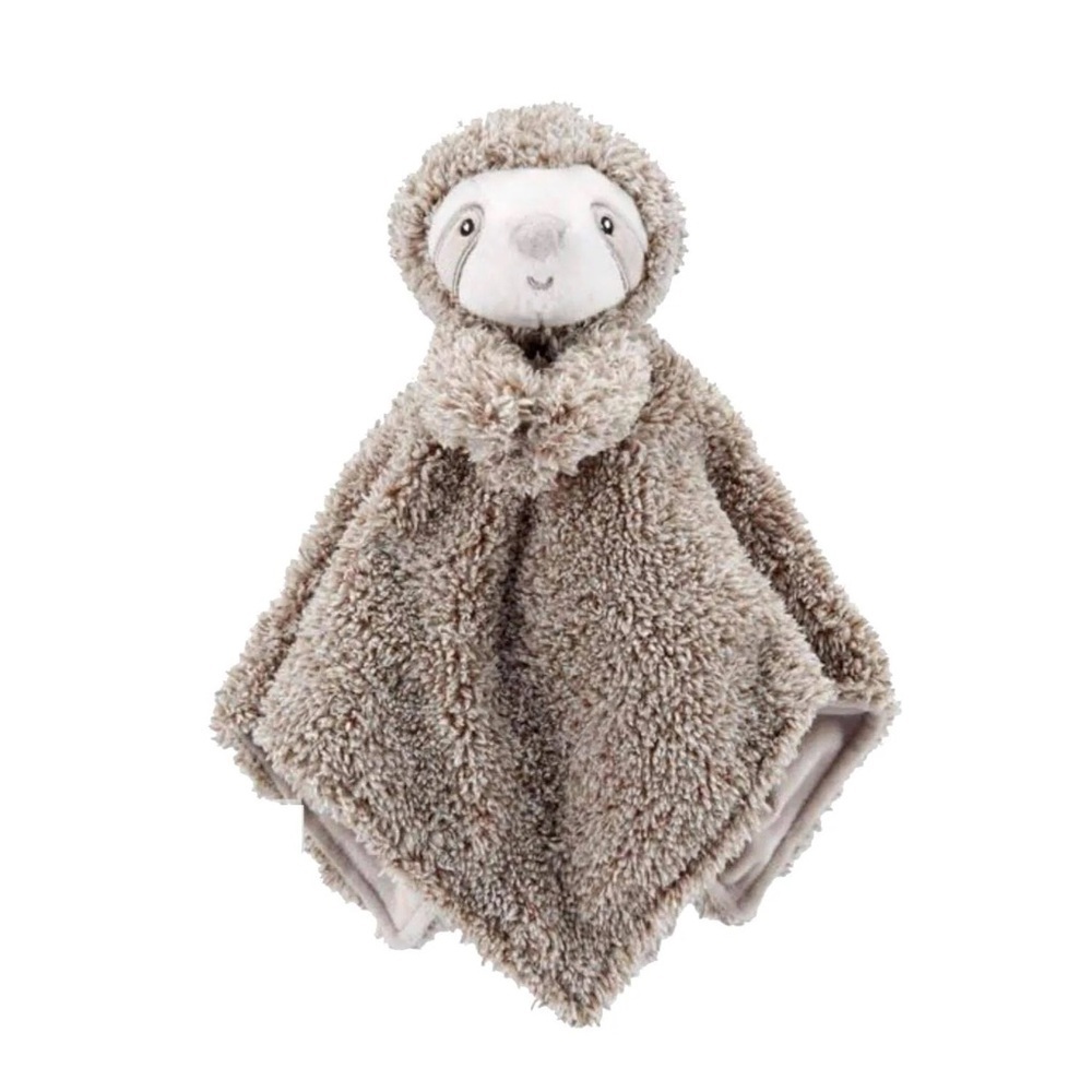Carter's Brown Sloth Cuddle Plush Blankey Cozy Sloth Kids Security Blanket